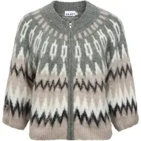 Object Neuletakki 'OBJJAADE DIANA' beige / harmaa / musta / valkoinen