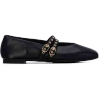 Xti for woman. 14640501-NEGRO Black Ballet Flats 146405 (37), Buckle, Casual