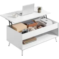 Songmics Sohvapöytä VASAGLE LCT254L01, 2 laatikkoa, 4 lokeroa, 100 × 58,5 × 50 cm