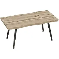 Aosom Sohvapöytä, tammi/musta, 100 × 45 × 50 cm