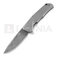 Lionsteel TRE Titanium kääntöveitsi, Raindrop Damascus
