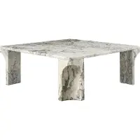 Gubi Doric Sohvapöytä 80x80 Cm - Sohvapöydät Marmori Stormy Gray - 10152609