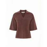 Soft Rebels Srallison Polo Ss Knit - Brown - XL
