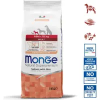 Monge BFB Dry Dog Mini Salmon 27/14 kuivaruoka pienille koirille, 15 kg