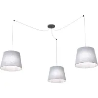 Emibig Riippuvalaisin Ascot LIGHTING, himmennettävä, Alumiini/harmaa/sinkki, Olohuone/ruokailutila, Tekstiili/kangas/silkki, Moderni