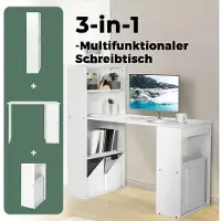 Hobby Hall Kirjoituspöytä 122x56x122cm, valkoinen