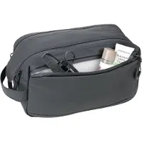 Troika BLACK WASHBAG 2, Toalettilaukku, Musta, Suojakangas, Yksivärinen, Magneettisuljenta, Vetoketju, 1 taskua (BBL65/BK)