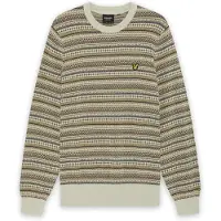 Lyle & Scott Fairisle Crew Neck Jumper - Cream - M