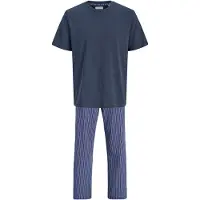 Jack & Jones Pitkä pyjama 'JACMILLER' laivastonsininen / katkero / pastellinsininen