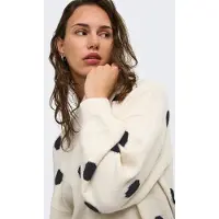 ONLY Onlrica Ls Detail O-Neck Cc Knt - Cream - XL