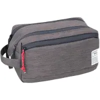 Troika BUSINESS WASHBAG 2, Toalettilaukku, Musta, Harmaa, Polyesteri, Yksivärinen, Magneettisuljenta, Vetoketju, 1 taskua (BBG65/GY)