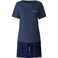 Calida Pyjamashortsit laivastonsininen / valkoinen