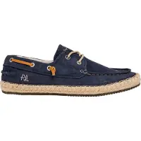 Pepe Jeans for man. PMS10335 Tourist deck blue leather boat shoes (43), Flat, None, Casual