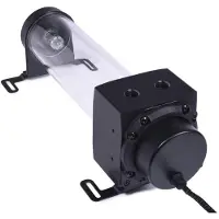 Alphacool Core 200 Aurora Reservoir Acetal/Acryl with VPP Apex Pump, musta/läpinäkyvä