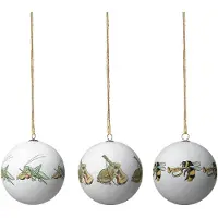 Design House Stockholm - Elsa Beskow Joulupallo 3 kpl Sammakko/Kimalainen/Turilainen