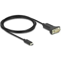 DeLOCK 64196, USB Type-C, RS-232, Mies, Musta, 2 m, 0,45 Gbit/s