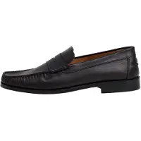Hackett London for man. HMS200146 Cobham black leather shoes (43), Flat, None, Casual, Classic
