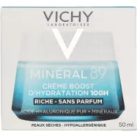VICHY Mineral 89 100H Moisture Boosting Cream, Fragrance-free 50 ml