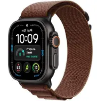 Apple Watch Ultra 4 GPS + Cellular 49mm Black Titanium Case with Burgundy Alpine Loop - M