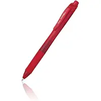 Pentel Energel X, Sisäänvedettävä geelikynä, Punainen, Punainen, Läpikuultava, Muovi, Kumi, Kumi, Molempikätinen