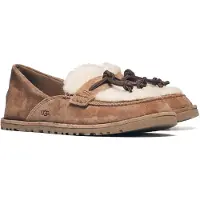 Ugg for woman. 1182151 Zora Loafer Brown Leather Moccasins (37), Flat, None, Casual