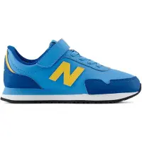 New Balance unisex for kids. P323V1_KL 323 Bungee Lace Trainers with Hook & Loop Top Strap ? Blue (35), Flat, Velcro, Sport, children's fash