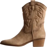 Xti for woman. 14430703-BEIGE Boots 144307 brown (41), 3 to 5 cm, Zip, Casual
