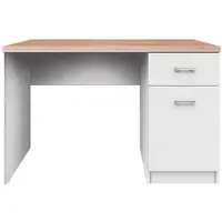 Mebelbos Kirjoituspöytä Top Mix 1D1S/120, 120x55x77 cm, valkoinen/ruskea