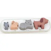 Vilac Puzzle 10 Pcs - Four Animals - Multi/patterned - ONE SIZE