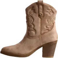 Xti for woman. 14610502-BEIGE Beige boots 146105 (36), 5 to 8 cm, Zip, Casual