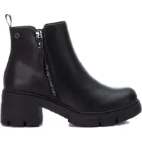 Refresh for woman. 17105401-NEGRO Low black ankle boots -Height 6cm heel (39), 5 to 8 cm, Zip, Casual, Imitation leather