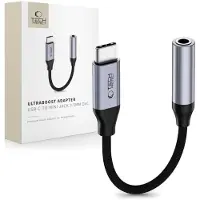 Tech-Protect UltraBoost -sovitin USB-C/3.5mm:n liitin DAC – rautaharmaa