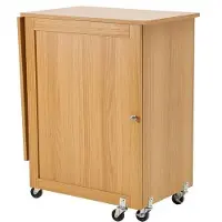 Vevor Taitettava ompelupöytä 117x40x77,8 cm koivunvärinen, säilytys