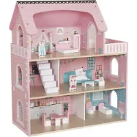 Kruzzel 26364 Wooden Dollhouse
