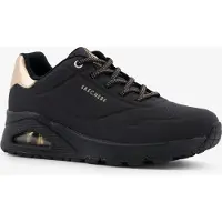 SKECHERS for woman. 155196 Uno - Shimmer Away black sneakers (37), 3 to 5 cm, Laces, Casual, Sport