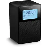Philips TAR5100/10 -kelloradio DAB+, FM ja Bluetooth, musta
