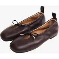 ALOHAS Rosalind Red Leather Ballet Flats - Brown - 39