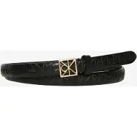 Calvin Klein Emblem Buckle Aop 15Mm Belt - Black - 85
