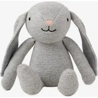 Teddykompaniet Teddy Baby, Organic Rabbit, Knitted - Grey - 20 cm