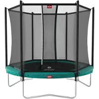 Berg trampoliini Favorit, sis. Comfort turvaverkon 280 cm vihreä