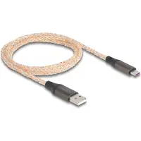 DeLOCK 88164, 1 m, USB A, USB C, USB 2.0, 0,48 Gbit/s, Läpinäkyvä
