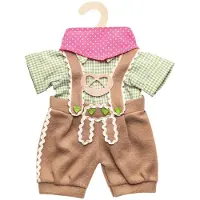 Heless Doll clothes Lederhosen with shirt and scarf 28-35 cm