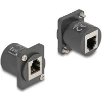 DeLOCK 88107, Tasainen, Musta, RJ-12, RJ-12, Naaras, Naaras