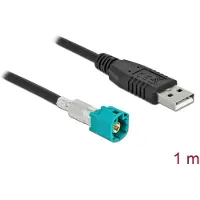 DeLOCK 90490, 1 m, HSD Z, USB 2.0 Type-A, Musta