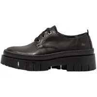 Art for woman. 119521101003_001 Leather shoes 1952 black -Heel height: 5 cm (38), 5 to 8 cm, Laces, Casual