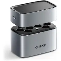 ORICO EV8 AA Lithium Battery Charger with Storage Function - Silver
