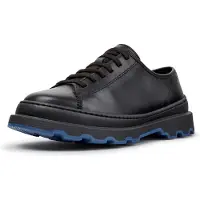 Camper for woman. K201839-006 Brutus+ leather lace-up shoes in black (38), Flat, Laces, Casual