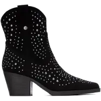 Xti for woman. 14619202-NEGRO Black ankle boots 146192 (40), 5 to 8 cm, Zip, Casual