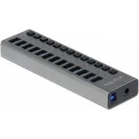 DeLOCK – External SuperSpeed USB Hub with 13 Ports + Switch (63738)