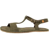 El naturalista for woman. 256861122005_0G3 Leather Sandals N5686 Satya green (36), Flat, Buckle, Casual